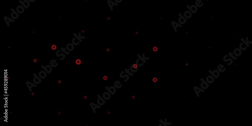 Dark blue, red vector pattern with coronavirus elements.