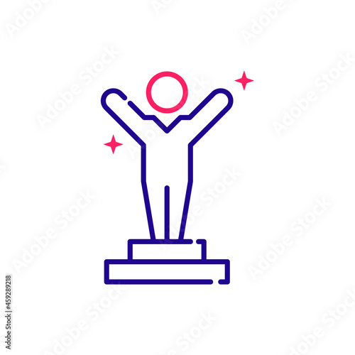 Motivation vector 2 colour icon style illustration. EPS 10 file