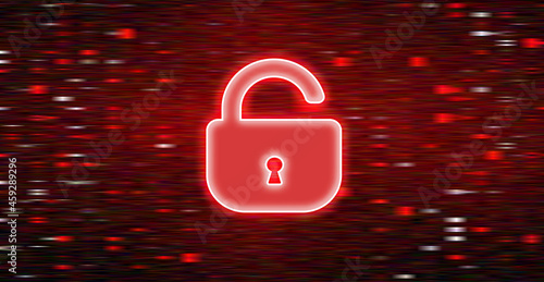 Futuristic Digital Technology Vector Background. Cyber Attack, Ransomware, Malware