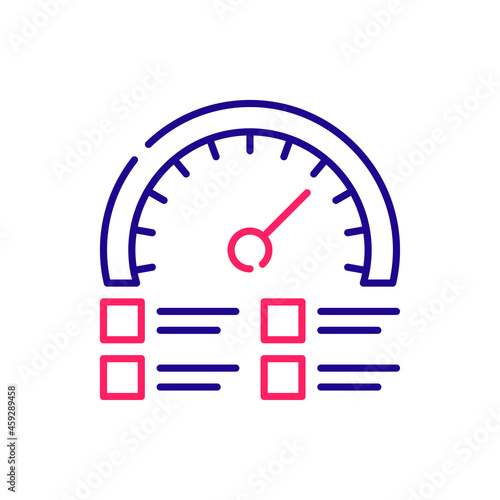 Leading Indicator vector 2 colour icon style illustration. EPS 10 file