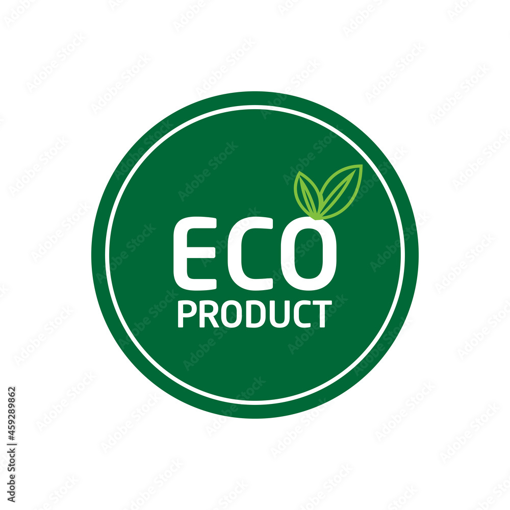 Fototapeta premium Eco product green vector label