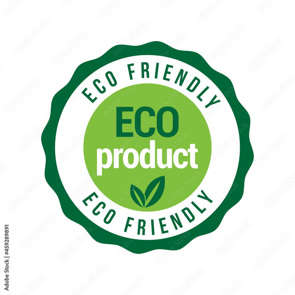 Eco product green vector label Eco product green vector label