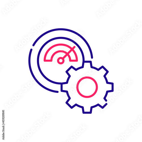 Performance management vector 2 colour icon style illustration. EPS 10 file