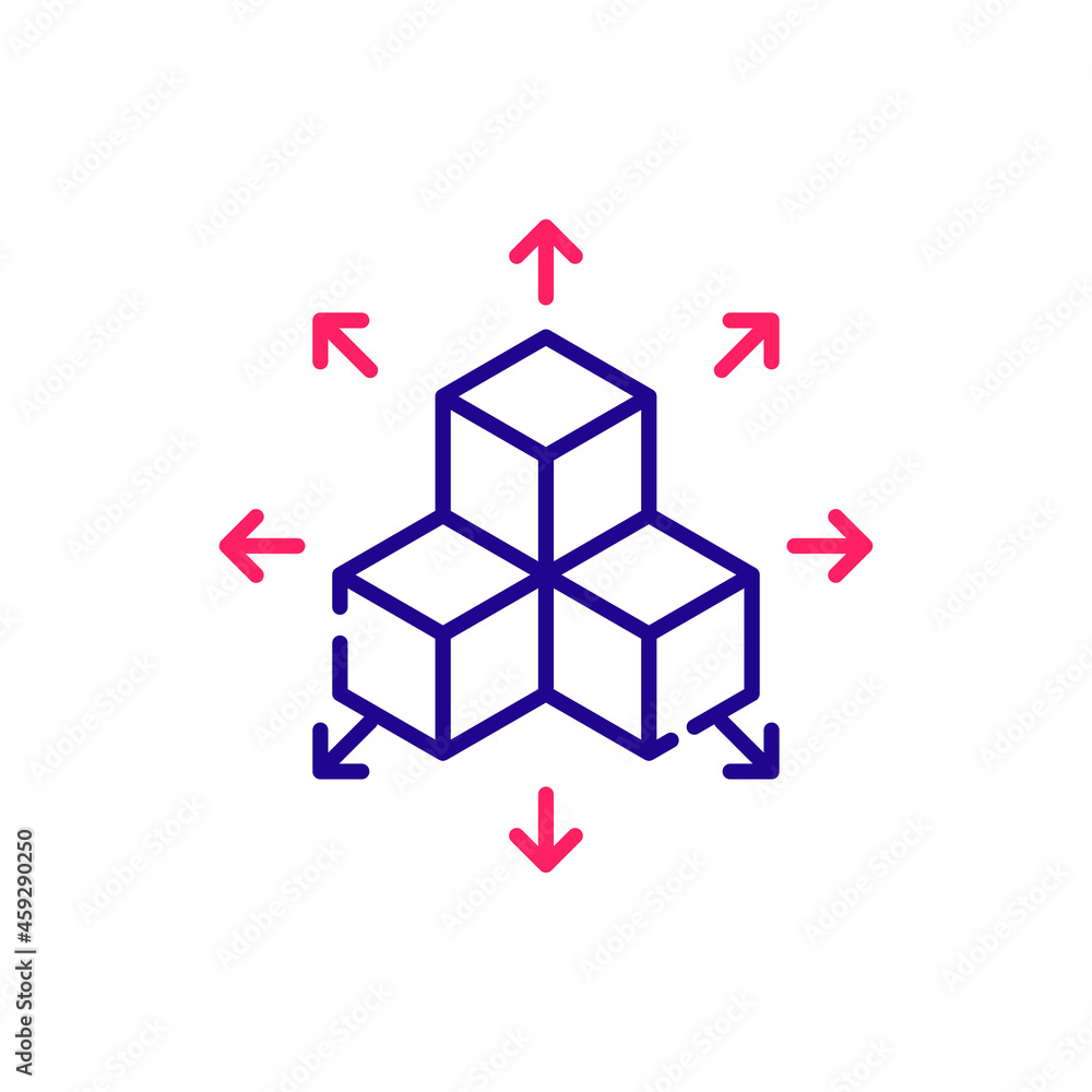 Transformation vector 2 colour icon style illustration. EPS 10 file Transformation vector 2 colour icon style illustration. EPS 10 file