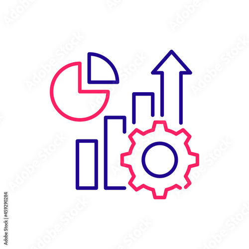 Improvement vector 2 colour icon style illustration. EPS 10 file