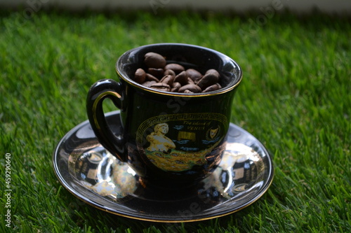 cup of tea on the grass