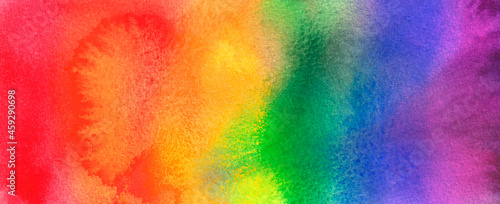 Watercolor Hand Painted Colorful Rainbow Set. Vector Pride