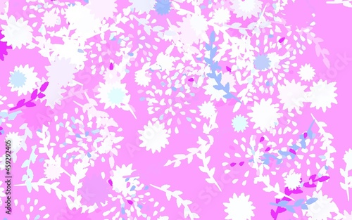 Wallpaper Mural Light Pink, Blue vector natural backdrop with flowers, roses. Torontodigital.ca