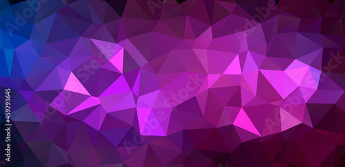 Trendy polygonal space background. Colorful geometric galaxy illustration