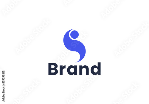 letter s community human logo template vector illustration icon element isolated

