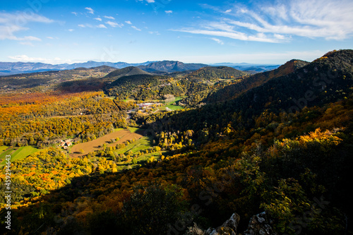 Autumn in La Fageda D En Jorda Forest  La Garrotxa  Spain