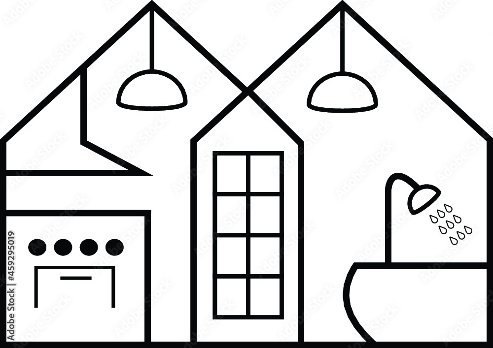 Illustration of kitchen and bath Illustration of kitchen and bath