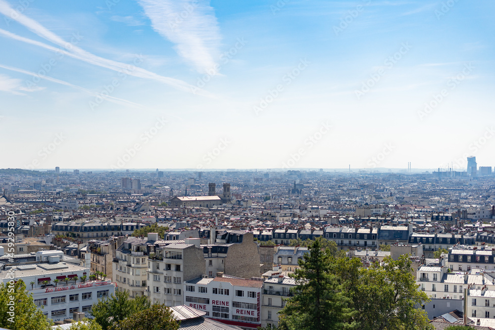 Cityscape of Paris from the Montmartre
