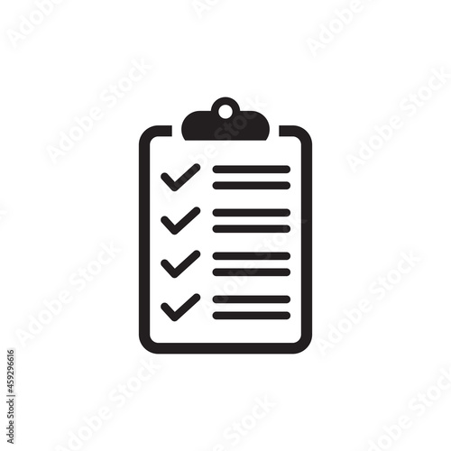 Simple black color list agenda icon logo design