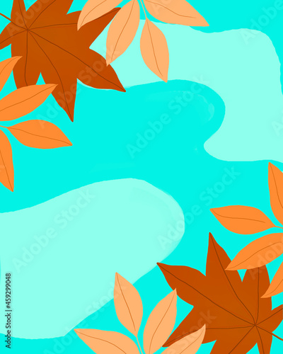 Hello autumn, autumn leaves flat, colored leaves isolated set autumn elements autumn holidays yellow leaves