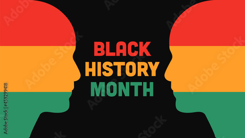 Black History Month Banner Illustration Design Template Vector