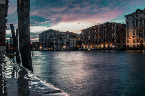 long exposure on grand canal in venice