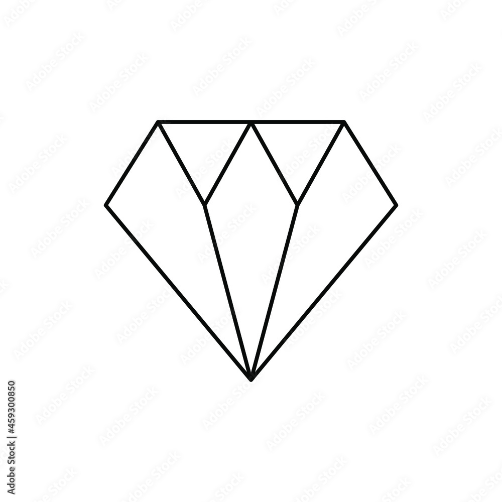 Diamond icon vector png isolated on white background Diamond icon vector png isolated on white background