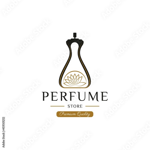 Luxury perfume logo premium brand icon elegant Vector Image