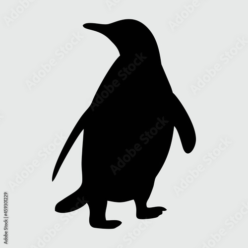 Penguin Silhouette, Penguin Isolated On White Background