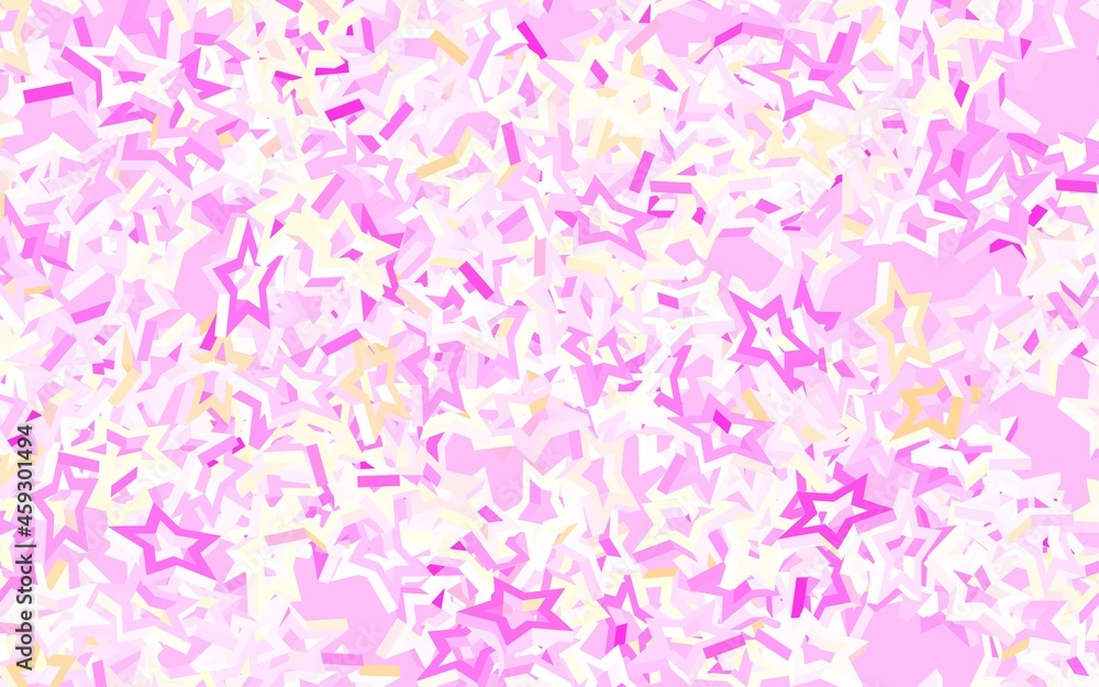 Light Pink, Yellow vector template with sky stars. Light Pink, Yellow vector template with sky stars.