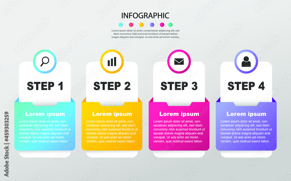 Modern Business data visualization. Process chart. Abstract elements of ...