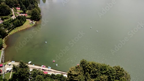 Aerial view of Dam in central Mexico valley photo