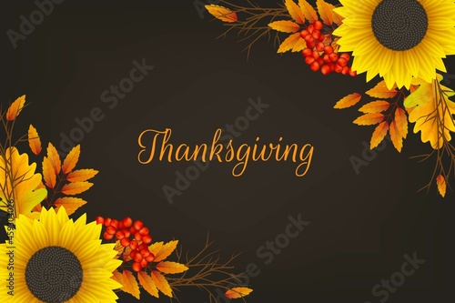 realistic thanksgiving background vector design illustration