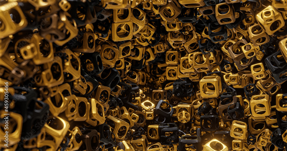 Gold and black geometric shapes. For logo and title placement, event, concert, presentation,site. Abstract 4K background Gold and black geometric shapes. For logo and title placement, event, concert, presentation,site. Abstract 4K background