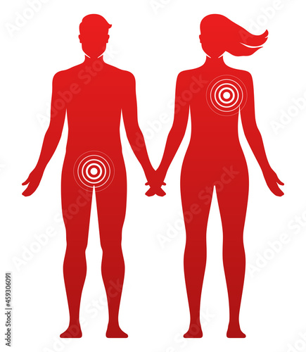 Fotografie Different preferences in romantic or sexual relations, concept vector illustration