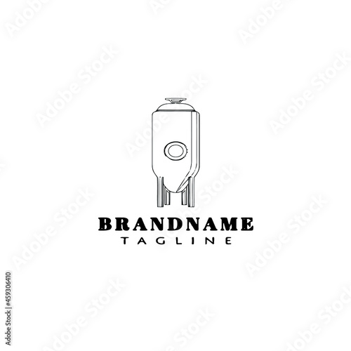 bourbon making process logo cartoon icon design black vector