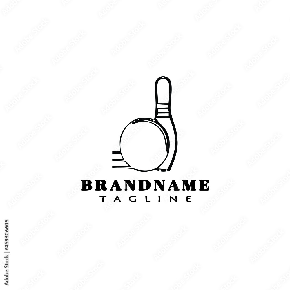 bowling logo icon design template black vector illustration bowling logo icon design template black vector illustration