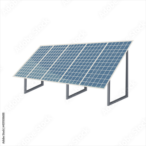 Solar battery on a white background. Alternative source of electricity. Eco friendly. 