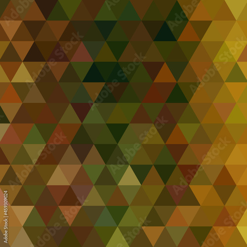 abstract vector geometric triangle background - green and brown