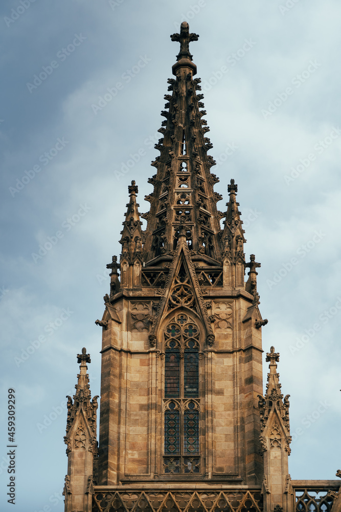 gothic cathedral tower detail 