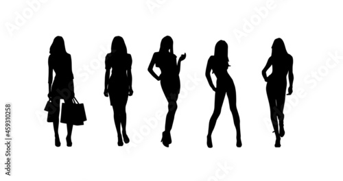 Silhouettes of girls.