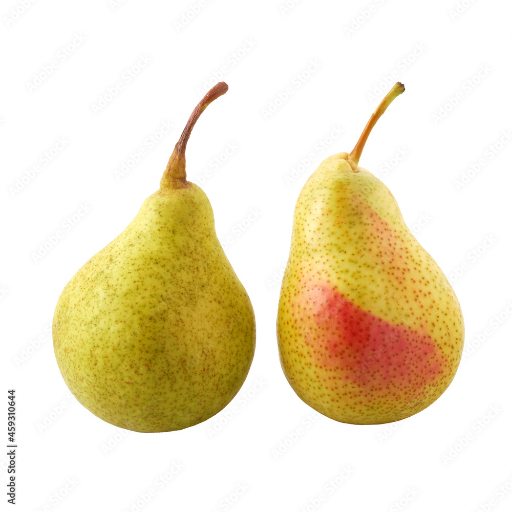 Juicy fresh pears isolated on white background. Juicy fresh pears isolated on white background.