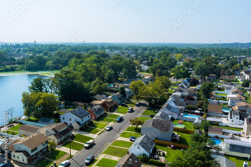 Beautiful American town houses near the lake in Sayreville New Jersey