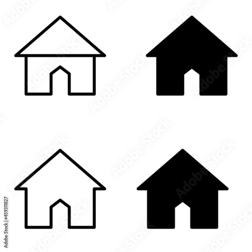 home icon set, place icon set, home and place symbol