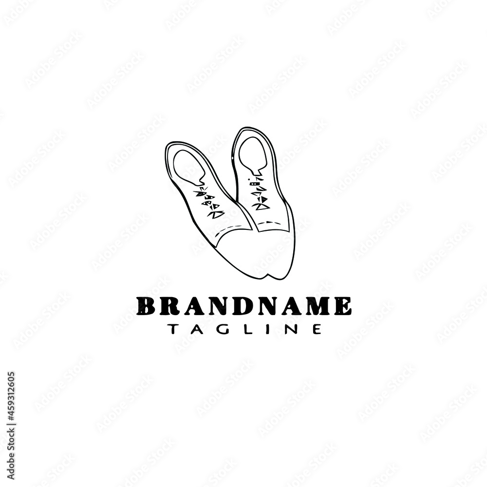 Obraz premium shoes cartoon logo icon design template black illustration