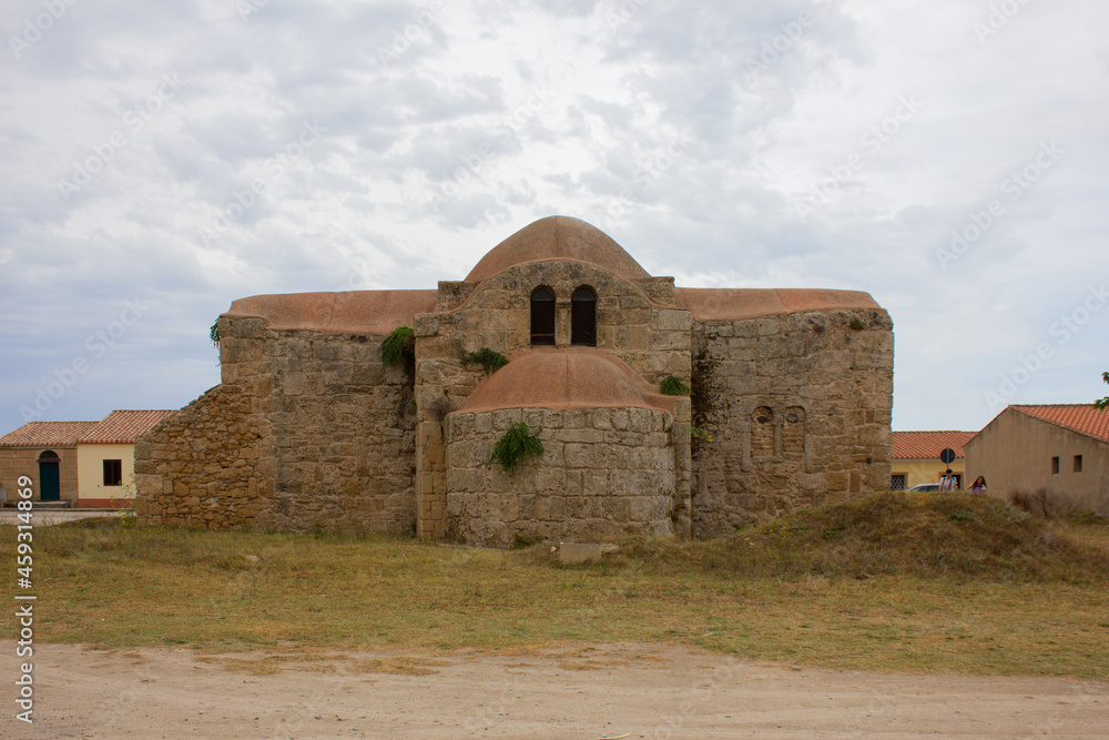 Church San Giovanni di Sinis in  Cabras on Sardinia island, Italy