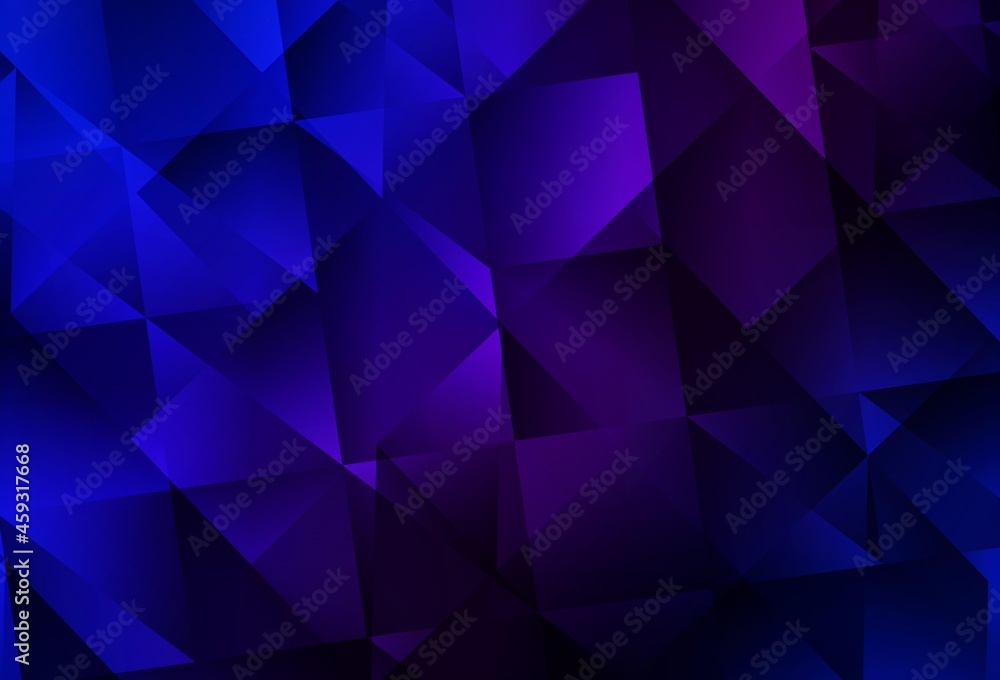 Fototapeta premium Dark Pink, Blue vector triangle mosaic template.