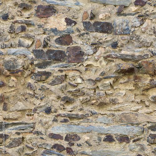 Natural stone wall. Seamless texture. Perfect tiled on all sides.