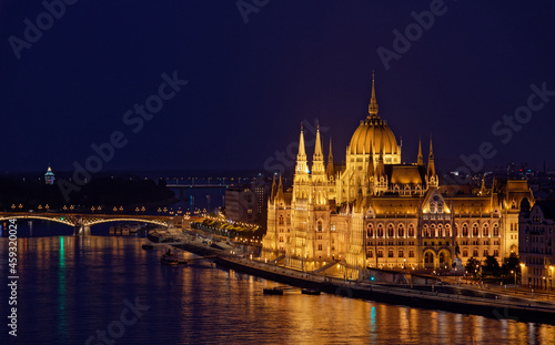 The Hungarian Parliament Building at night. © Miklos