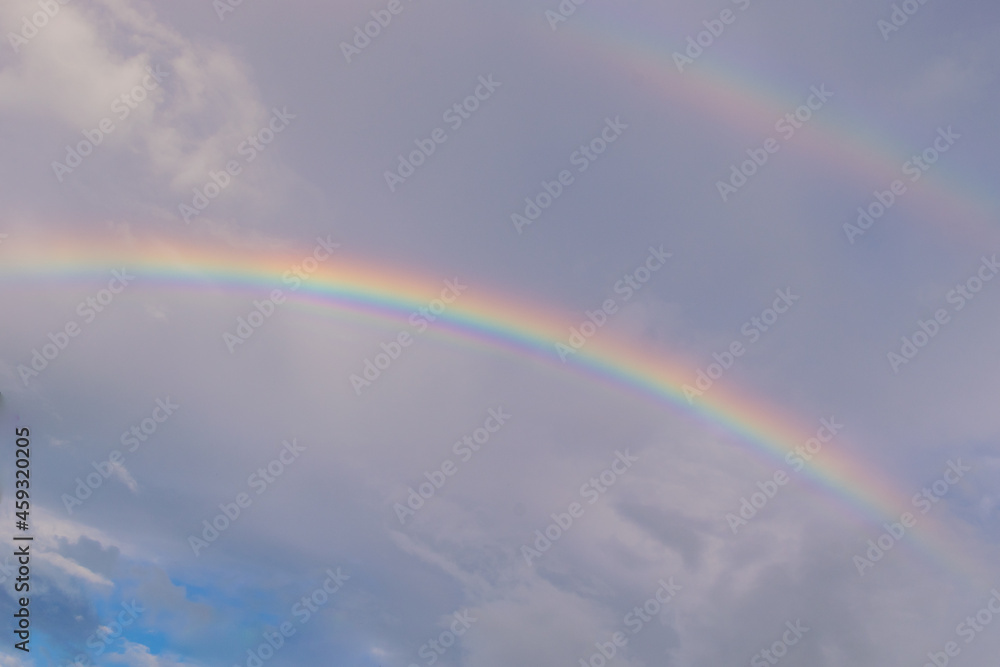 A double rainbow during sunset high resolution A double rainbow during sunset high resolution