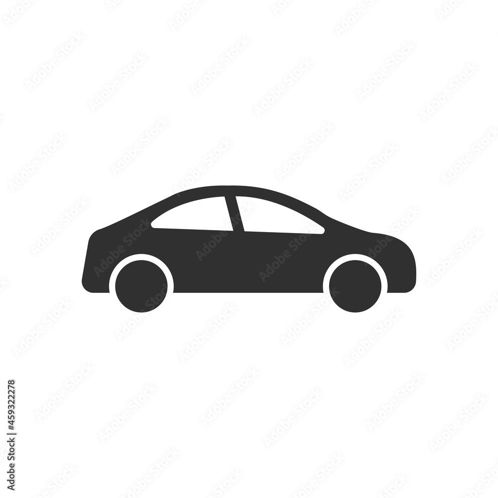 Car icon.Vector illustration isolated on white background.