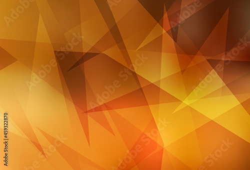 Light Orange vector texture with triangular style.