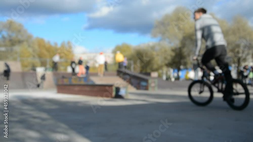 Wallpaper Mural defocused Playground background skate bike park Torontodigital.ca