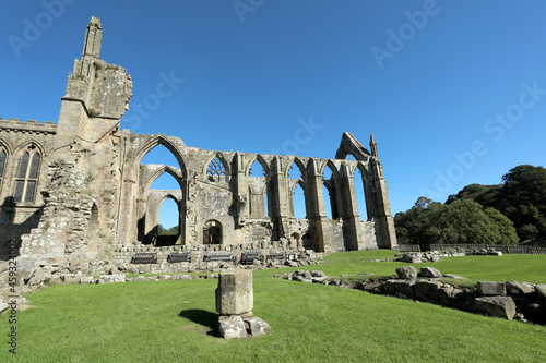 20 September 2021: View of the ruins of Bolton Priory, North Yorkshire photo