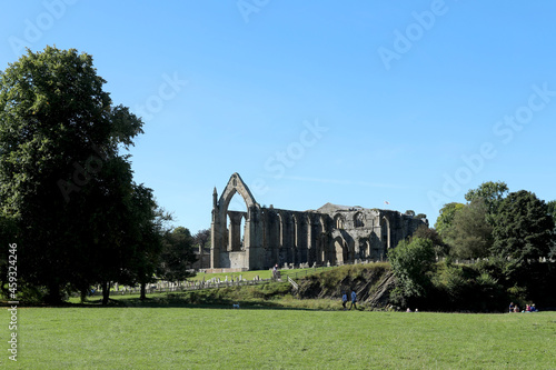 20 September 2021: View of the ruins of Bolton Priory, North Yorkshire